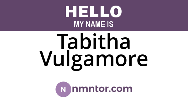 Tabitha Vulgamore