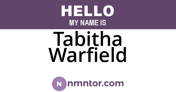 Tabitha Warfield