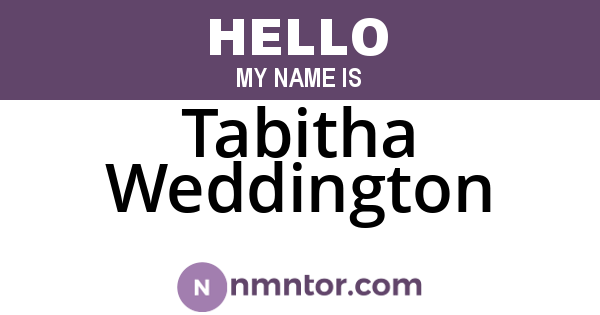 Tabitha Weddington