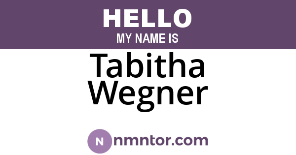 Tabitha Wegner