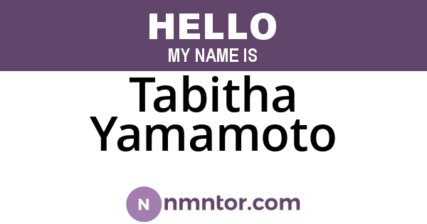 Tabitha Yamamoto