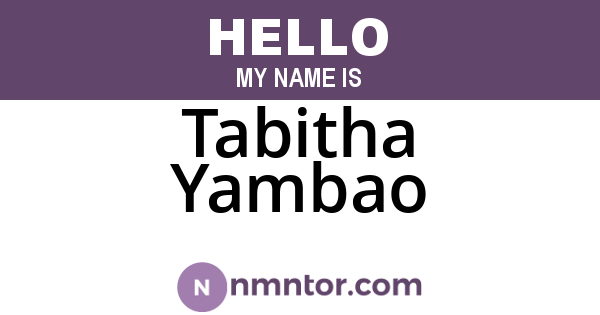 Tabitha Yambao