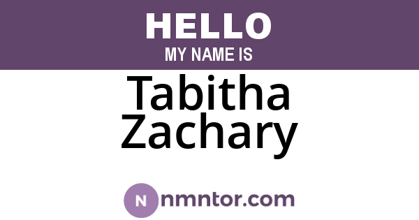 Tabitha Zachary