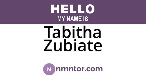 Tabitha Zubiate
