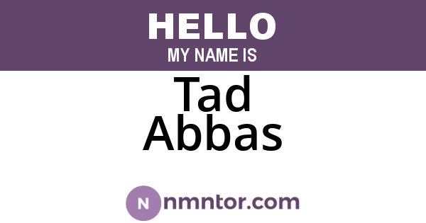 Tad Abbas