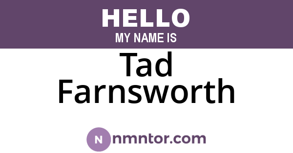 Tad Farnsworth