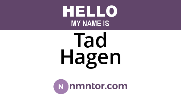 Tad Hagen
