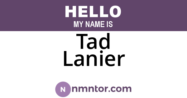 Tad Lanier