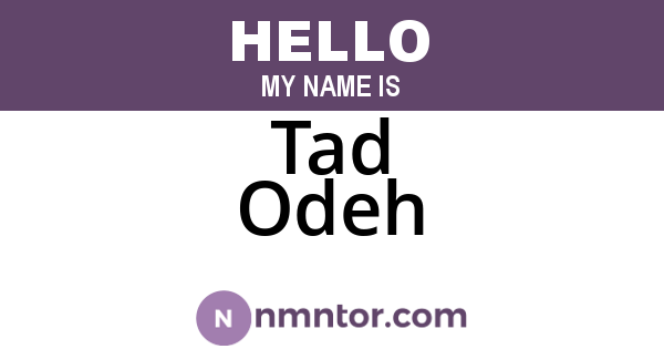 Tad Odeh