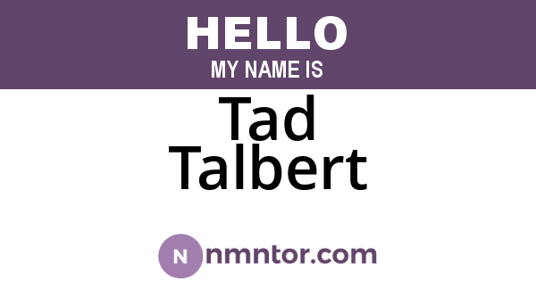 Tad Talbert