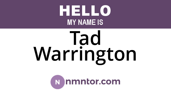 Tad Warrington