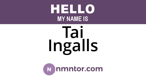 Tai Ingalls