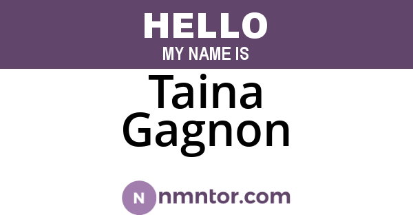 Taina Gagnon