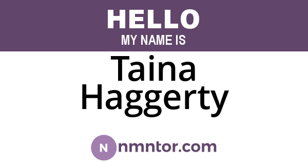 Taina Haggerty