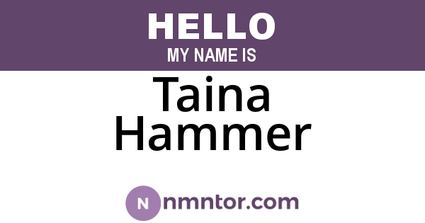 Taina Hammer