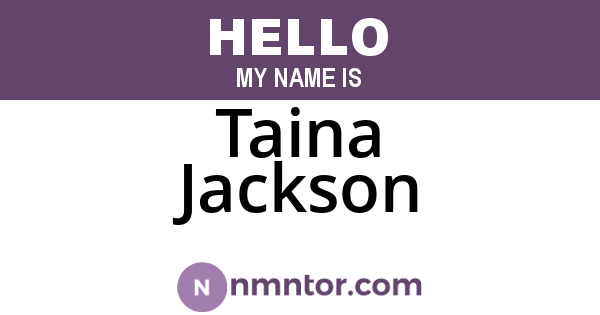 Taina Jackson