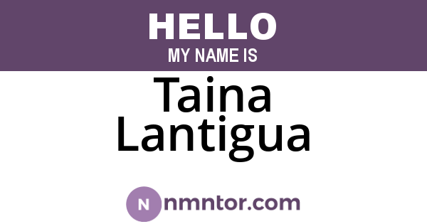 Taina Lantigua