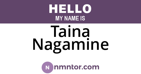 Taina Nagamine
