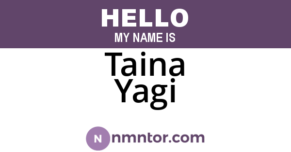 Taina Yagi