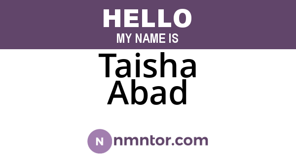 Taisha Abad