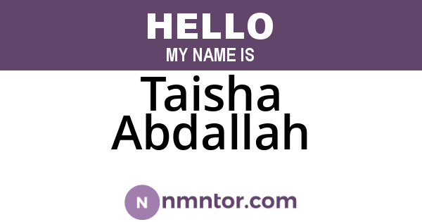 Taisha Abdallah