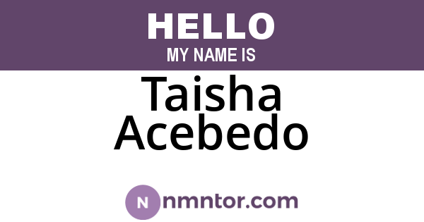 Taisha Acebedo