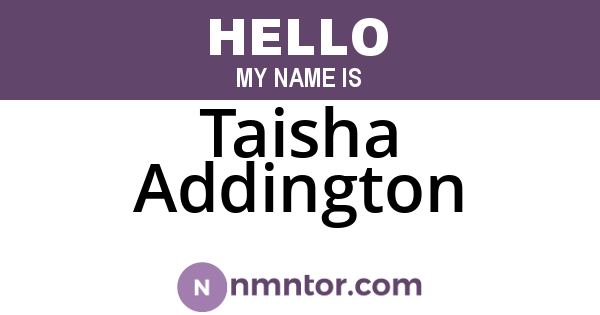 Taisha Addington