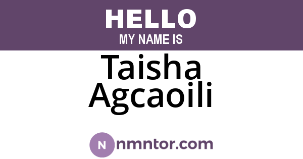 Taisha Agcaoili