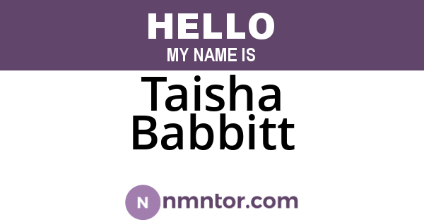 Taisha Babbitt