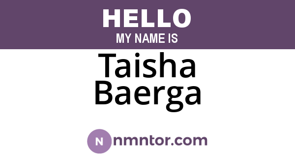 Taisha Baerga