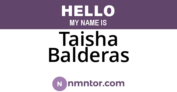 Taisha Balderas