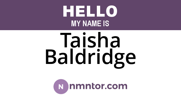 Taisha Baldridge