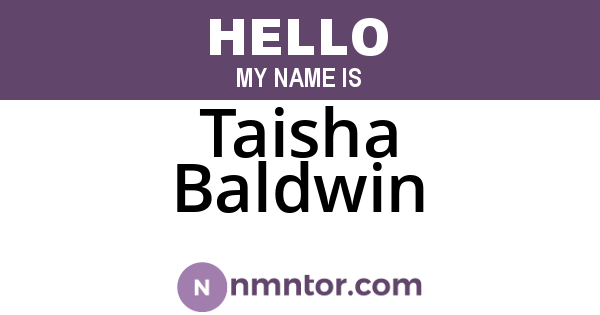 Taisha Baldwin