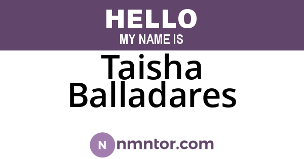 Taisha Balladares