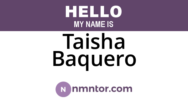 Taisha Baquero