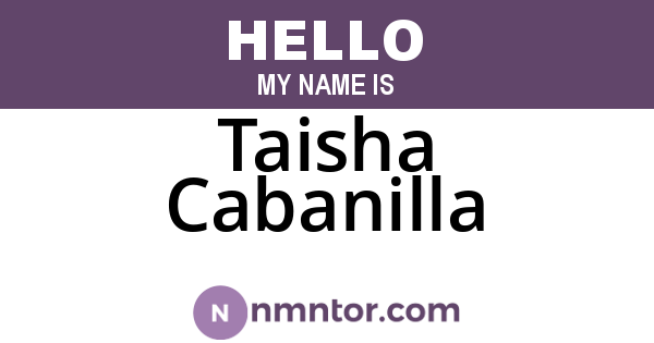 Taisha Cabanilla
