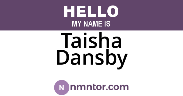 Taisha Dansby