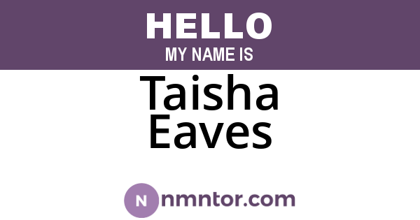 Taisha Eaves