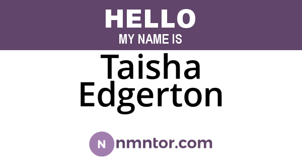 Taisha Edgerton