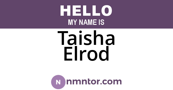 Taisha Elrod