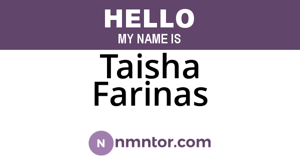 Taisha Farinas