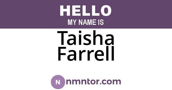 Taisha Farrell