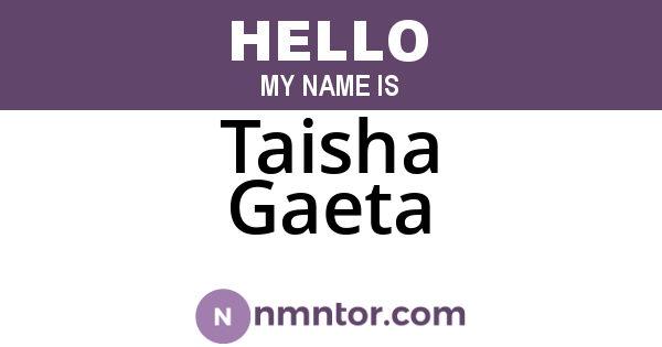 Taisha Gaeta