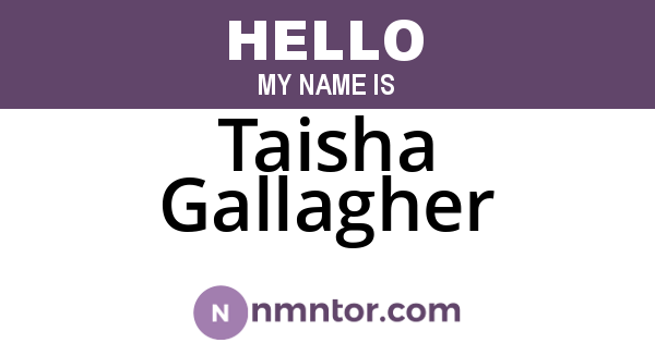 Taisha Gallagher
