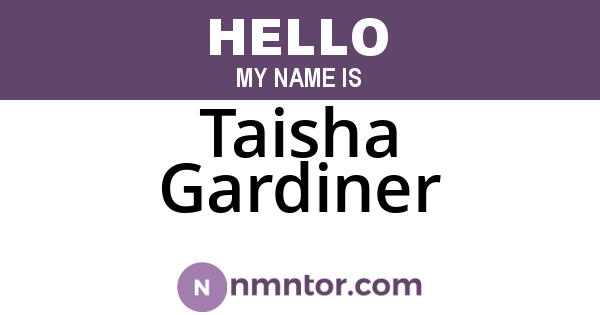 Taisha Gardiner