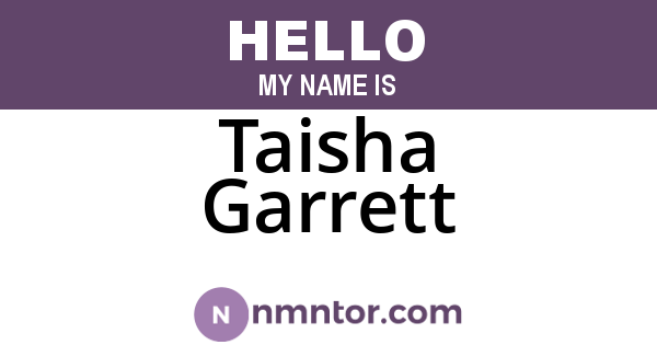 Taisha Garrett