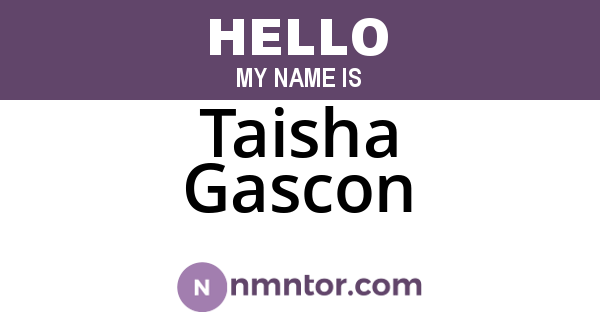 Taisha Gascon