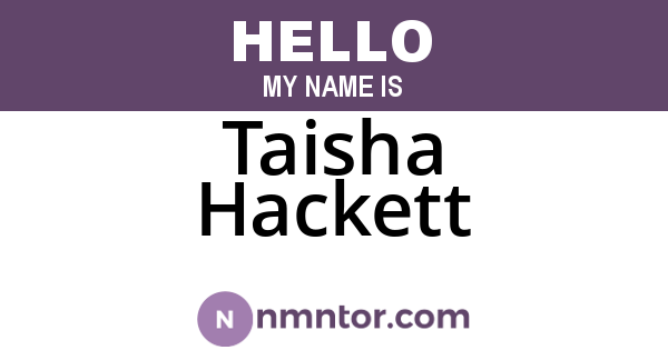 Taisha Hackett