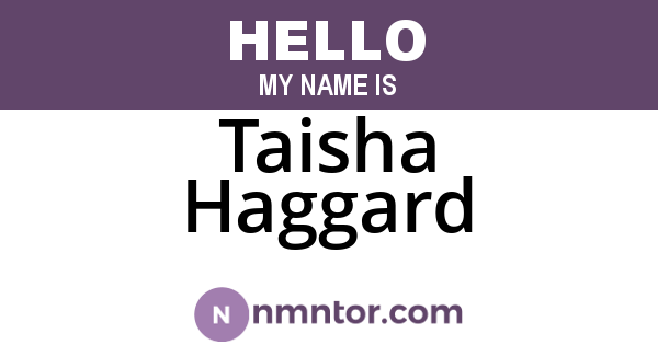 Taisha Haggard