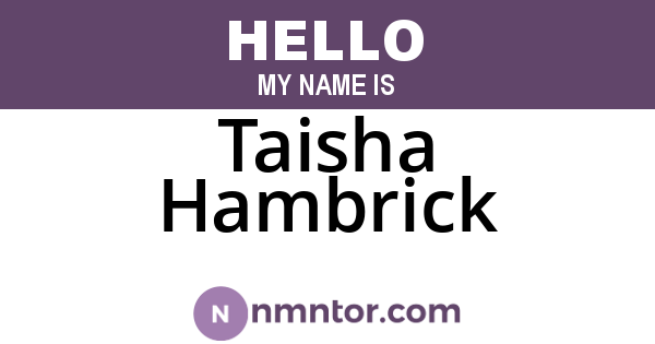 Taisha Hambrick